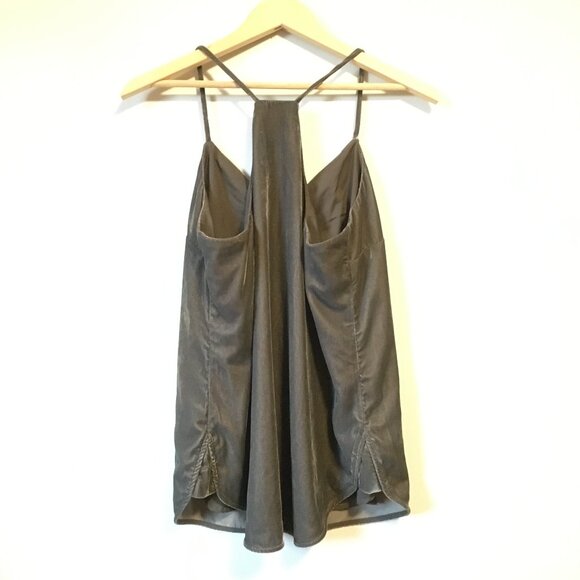 Velvety Banana Republic Dark Olive String Strap V-Neck Cami - Picture 4 of 16